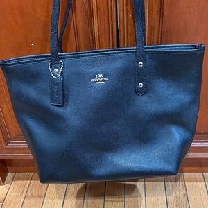 Coach Black Leather Tote